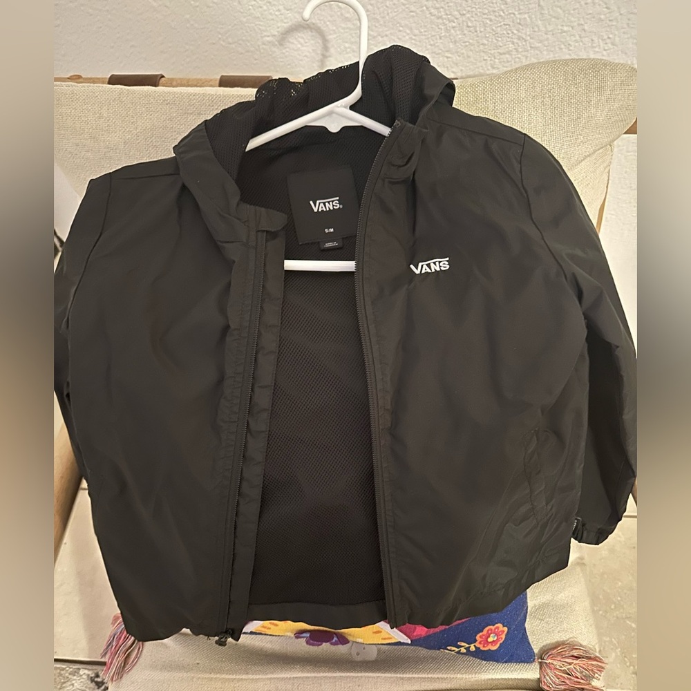 Vans black toddler thin jacket size 5
